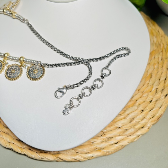Lucky Brand Two-Toned Cutout Medallion Collar Necklace - Picture 9 of 10